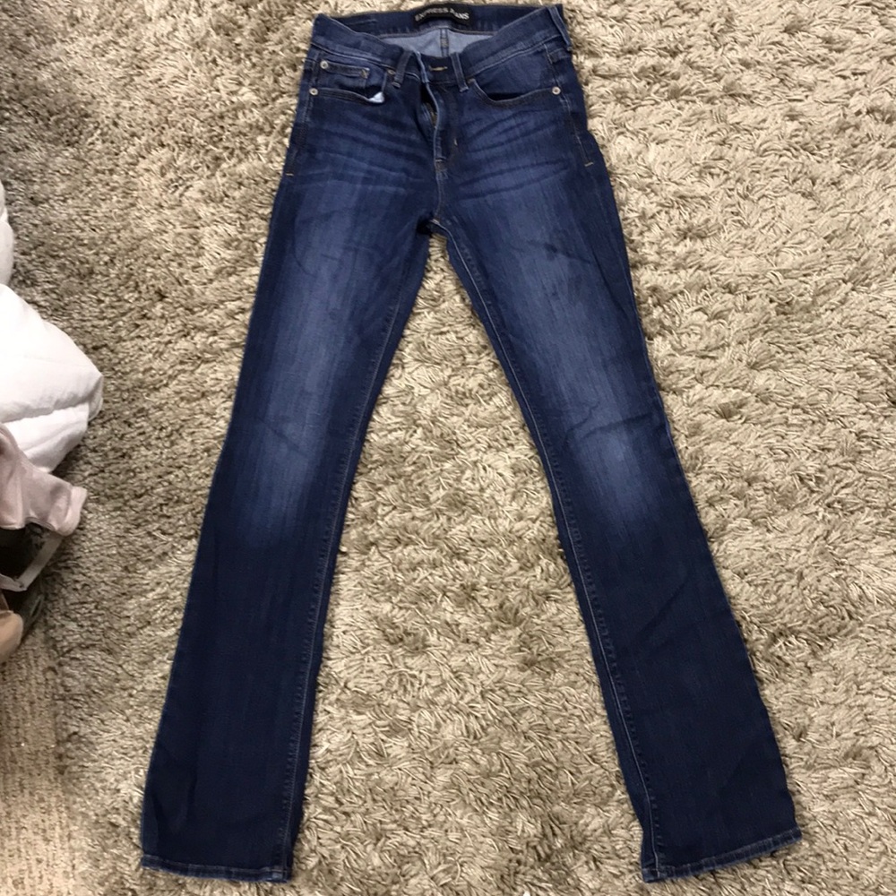 Express jeans barely boot mid rise